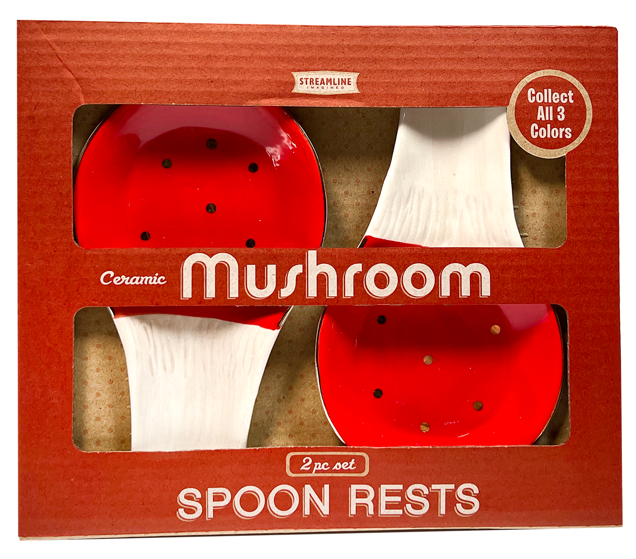 Mushroom 2pc Spoon Holders