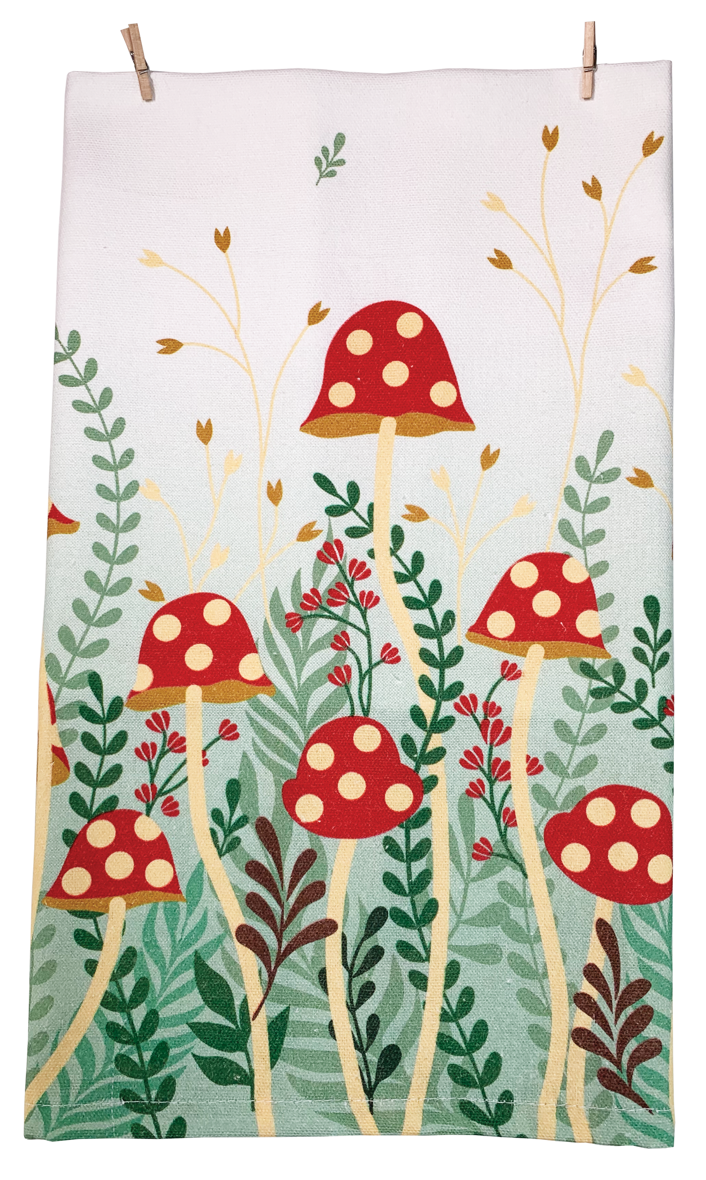 Mushroom Garden Tea Towel 2pc Set